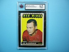 1965/66 TOPPS NHL HOCKEY CARD #50 AB MCDONALD KSA 6.5 EX/NM+ SHARP!! 65/66 TOPPS