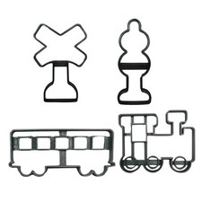 DIESEL STEAM TRAIN SET OF 4 COOKIE CUTTERS MADE IN USA PR1970