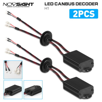 2pcs H1 H3 Canbus No Error LED Headlight Anti Flicker Resistor Canceller Decoder