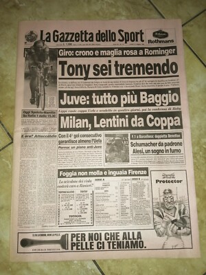 Ancien Journal Gazzetta Dello Sport N°123 Du 26 Mai 1995 – édition Avec Baggio, Juve Et Milan