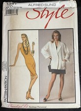 1988 ALFRED SUNG For STYLE 1341 Jacket TOP Skirt Sz 12-14-16 O NOS Uncut Pattern