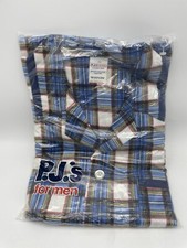 Vintage Pajamas Flannel Plaid Men  s Pants Pearl Buttons New York Sealed 1970s L