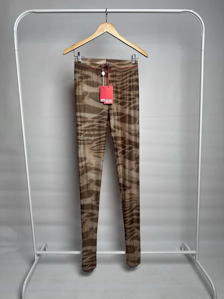 LEGGINGS DIESEL P-KOLL E3 - Jersey L Estampado Tostado M Nuevo con Etiquetas Precio de venta sugerido por el fabricante $450 Foto 3 de 4