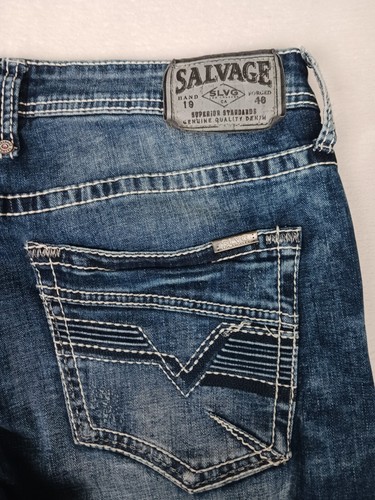Jeans uomo vita bassa elasticizzato Salvage Buckle Mayhem dritto 34R (37x32) - Foto 8 di 11