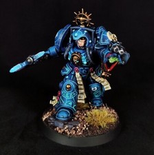Librarian in Terminator Armour Ultramarines painted Warhammer 40k Space Marines