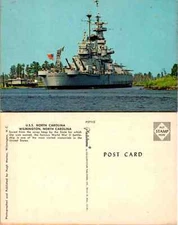 Vintage Postcard - P57112 U.S.S. North CAROLINA - WILMINGTON, NC - memorial