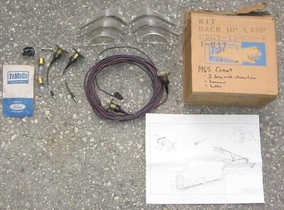 1965 Mercury Comet NOS Back Up Reverse Light Kit C5GY-15499-A Issues in Box 65