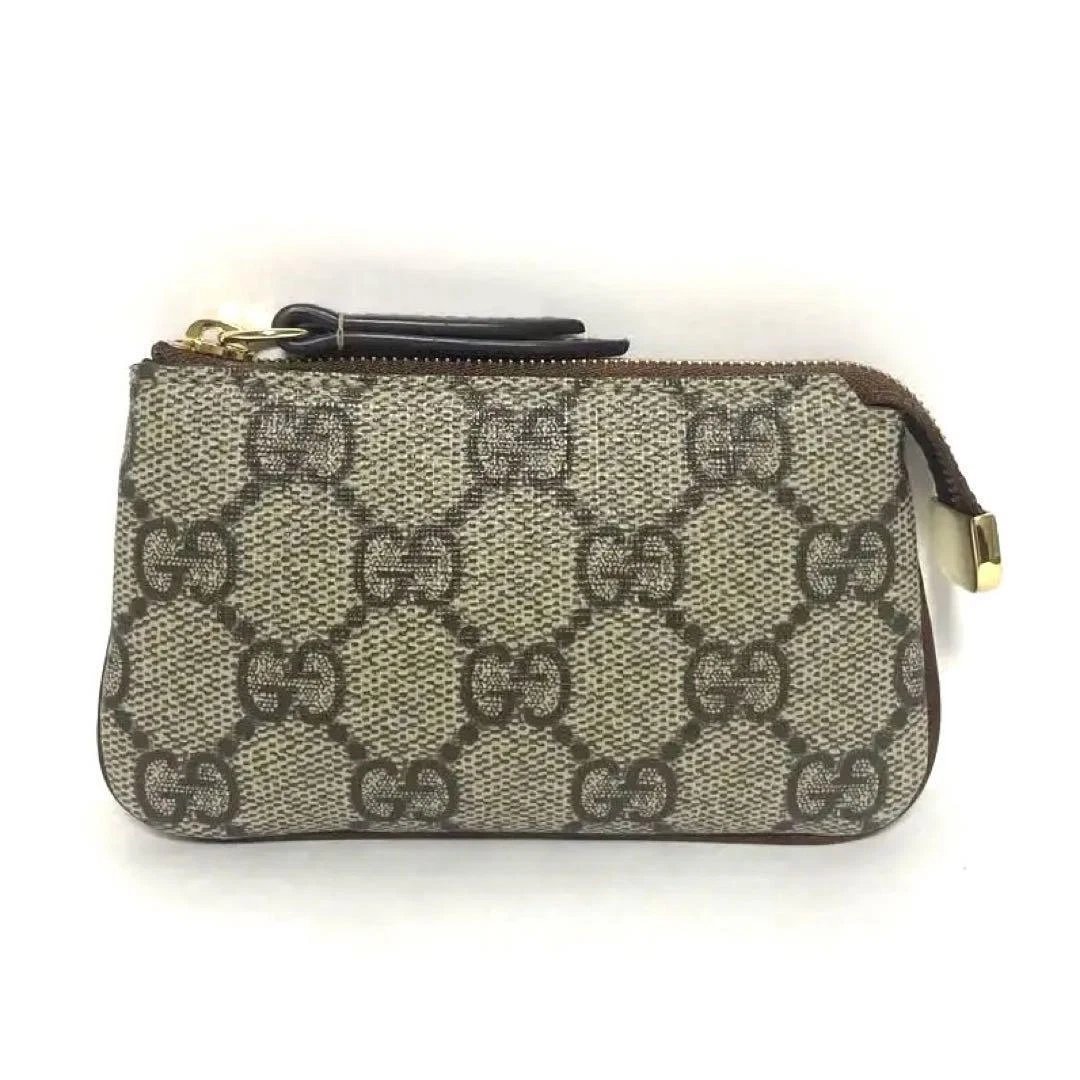 Gucci Beige/Gold GG Canvas GG Charm Pochette Bag - Yoogi's Closet