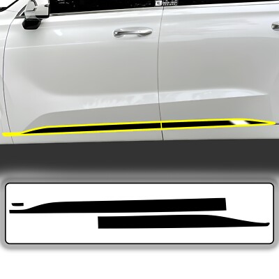 Hyundai Palisade 2020-2025 – Side Skirt Chrome Delete Overlay Decals – Blackout Trim – Clearsurface - View #4