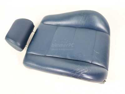 BMW E34 Leather Front Seat Backrest Cushion Ultramarine Black 1991  