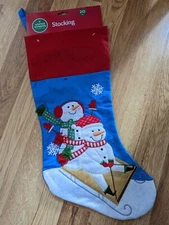 Winter Wonder Lane 20 inch Snowmen on Sled Christmas Stocking