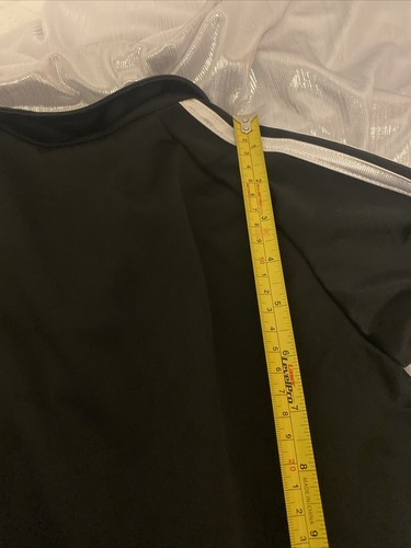 Adidas Track Jacket Youth Size 6X Stripes Full Zip Logo Black 4/20 Youth Kids - Picture 8 of 11