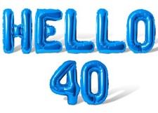 HELLO 40 Letter Balloon Banner - 10 Color Opt...