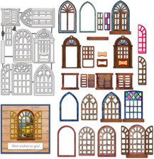 Door Window Frame Metal Die Cuts, Door Cutting Dies Window Frame Lace Embossing