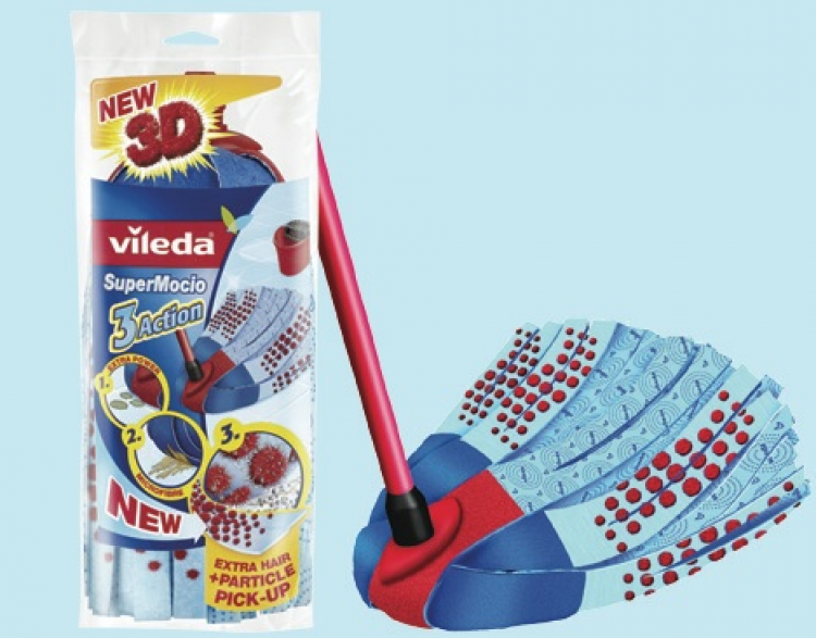 LAVAPAVIMENTI SUPERMOCIO VILEDA TRIPLA AZIONE CON MANICO