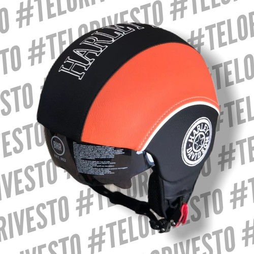 Casco Harley Davidson visiera interna scomparsa scura personalizzabile in  pelle | eBay