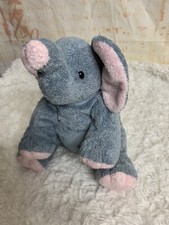 Ty Pluffies Grey Elephant WINKS Stuffed Baby Tylux 2002