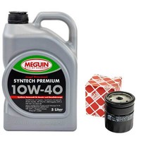 MotoröL Set 10W-40 Meguin 5 Liter + ÖLfilter 32122 FüR Opel Vectra Astra G Saab