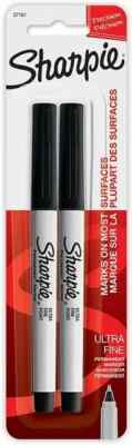 2 PK Sharpie 37161PP Permanent Markers Ultra Fine Point Black 2 Ct GREAT DEAL!!