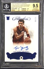 2018-19 PANINI FLAWLESS COLLEGE GEM SIGNATURES TRAE YOUNG RC /15 BGS 9.5 AUTO 10
