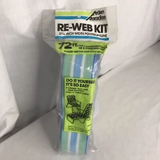 Lawn Chair Chaise Re Web Kit 72ft Arden Paradise Vintage Aqua Blue Seafoam Green