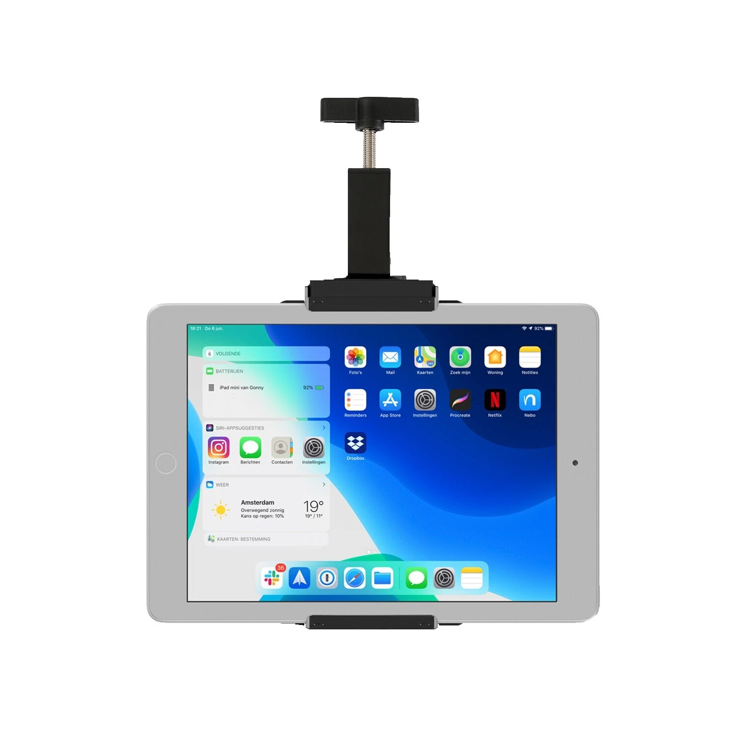 Lector de libros electrónicos y tablet negro Soportes de pared para Apple iPad Mini 4