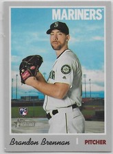 2019 Topps Heritage #672 Brandon Brennan RC Seattle Mariners