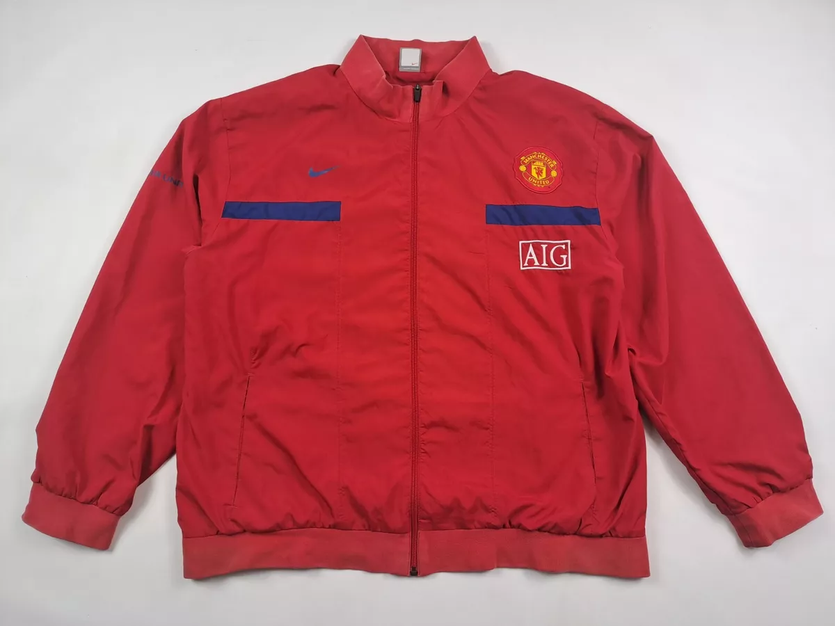 Red nike sales track top