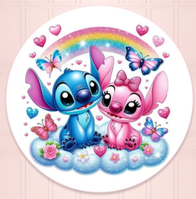 Essbar Lilo und Stich Fabel Tortenaufleger Torte Tortenbild Zuckerbild+ TEXT