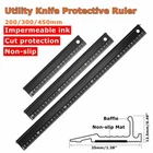 20/30/45cm Aluminium Alloy Ruler Marking Metal Safety Cutting School Art Craft