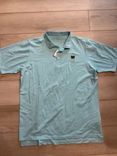 B Draddy Pima Cotton Polo Shirt - Size Large - Pool Blue - Pine Valley - Rare