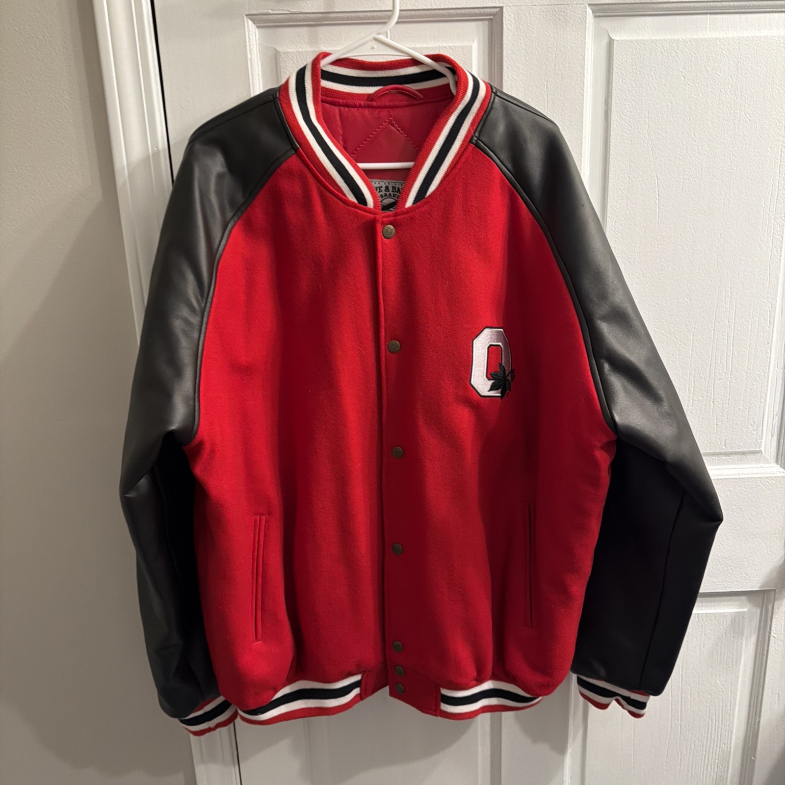 Steve & Barry's Ohio State Buckeyes Varsity Jacket 2XL Faux Leather Wool OSU