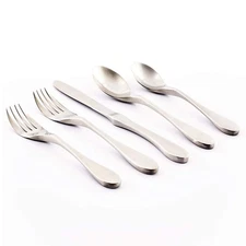 Knork Silverware Stainless Steel Metal Utensils Flatware Cutlery Place Setting,