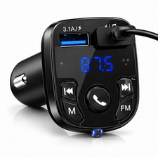 Car Bluetooth 5.0 Wireless FM Transmitter Dual USB PD Charger AUX Hands-Free