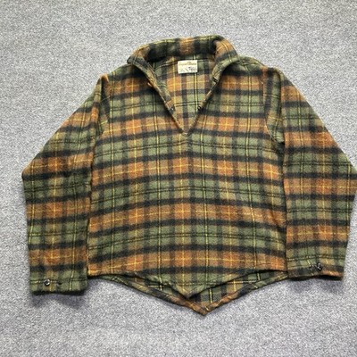 Vintage Empire Classics True Vintage 1950S Wool Plaid Popover Sz M Toggle