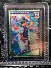 Malcolm Moore 2025 Donruss Optic Rate Prospect Black Velocity  #4/39 - Rangers
