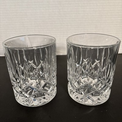 2 Nachtmann Noblesse Whiskey Tumblers Glass Double Old Fashioned Signed