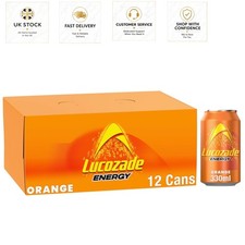 Energize Your Day: Sparkling Orange Energy Drink, 12x330ml Refreshment