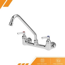 Sink Faucet Wall Mount Commercial Kitchen Sink Faucet with 8" Swivel Spout
