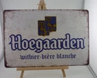 Hoegaarden Witbier Vintage Style Beer Tin Metal Sign Belgian Brewery Wall Decor