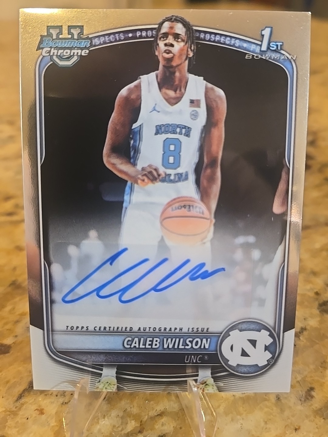2025-26 Bowman Chrome Caleb Wilson 1st Base Rookie Auto UNC