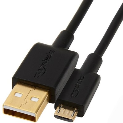 Amazon Basics USB-A to Micro USB Charging Cable, 480Mbps 10 Feet, Black 