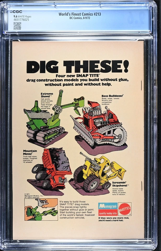 World's Finest #213 (1972) Bronze Age Batman & Superman CGC 9.6 White W731 - Image 2 of 2