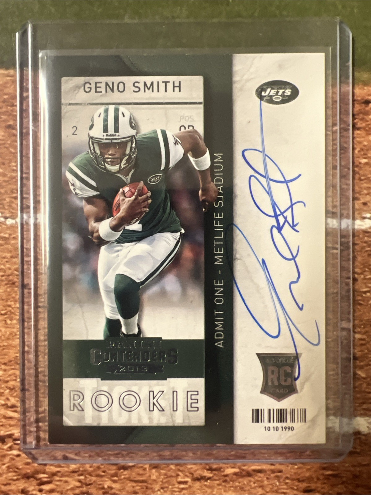 2013 Panini Contenders Geno Smith #211 Rookie On Card Auto RC