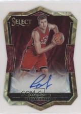 2016-17 Panini Select Die-Cut Rookie Auto Scope 41/49 Jakob Poeltl #4 Auto 0ad