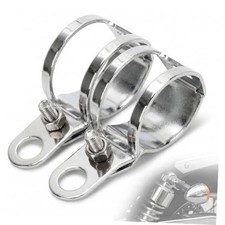 ANKIA 1 Pair Universal Metal Motorcycle Turn Signal Turn Signal Brackets-White