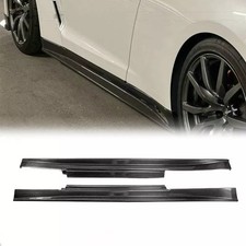 Real Carbon Fiber Side Skirts Panel Fit Nissan Gt-r Gtr R35 2009-2016 Zele Style