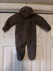 EUC Carter's Sherpa Baby Bear Pram Bunting Brown 6 Months UNISEX Full Zip Mitten — photo 2
