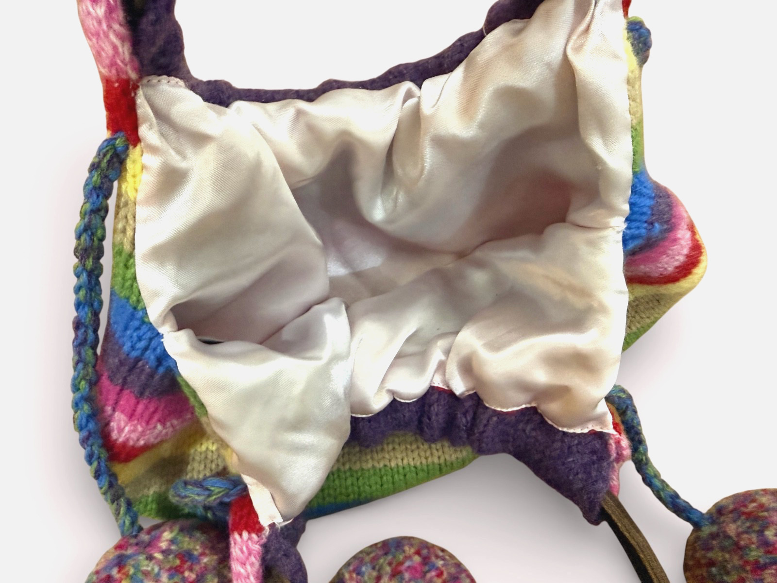 Gap Multi-Colour Rainbow Knit Pattern Bag Crazy S… - image 10