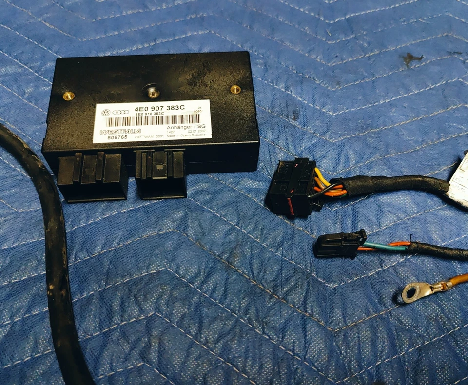 2007-2015 Audi Q7 Trailer Tow Towing Hitch Wiring Harness Module 4E0907383C OEM - Bild 3 von 4